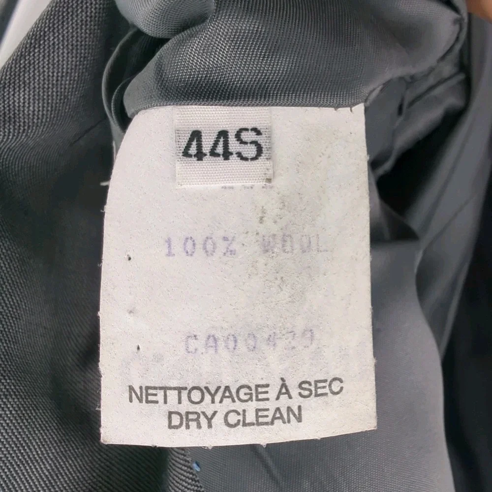 Peter Millar Blazer 44S Gray Wool Sport Coat Made in Canada Union Tailored‎ Mens